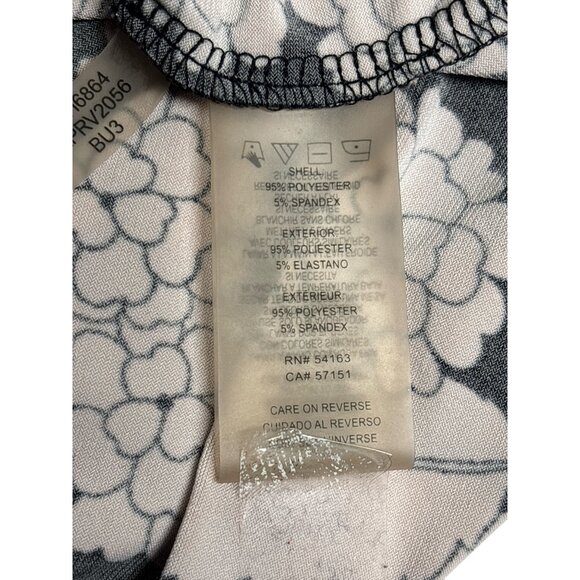 Karl Lagerfeld Paris Womens Long Sleeve Floral Blouse Black & Pink Size L - Picture 6 of 10